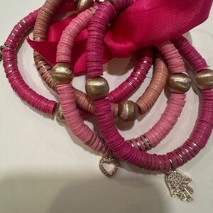 BudhaGirl Set of 4 Bracelets with Crystals